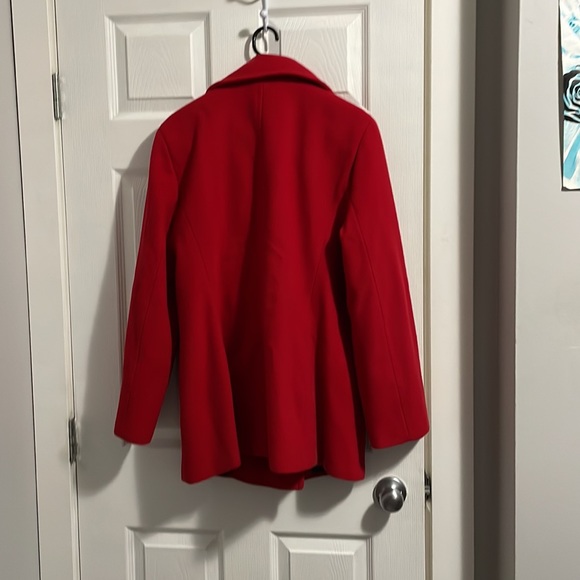 Red Calvin Klein Peacoat - Picture 2 of 6